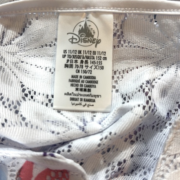 Official Disney Girls White Floral Lace Swimsuit Coverup With high end d… - Picture 10 of 10